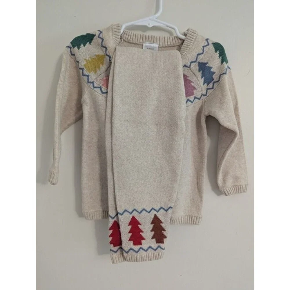 Hanna Andersson Organic Cotton Rainbow Trees Matching Set size 2T